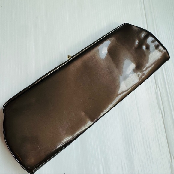Vintage Patent Elegant Brown Clutch long length - Picture 1 of 9